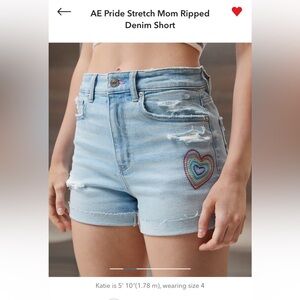 ISO!! 🌈 AE Pride Stretch Mom Ripped Denim Short